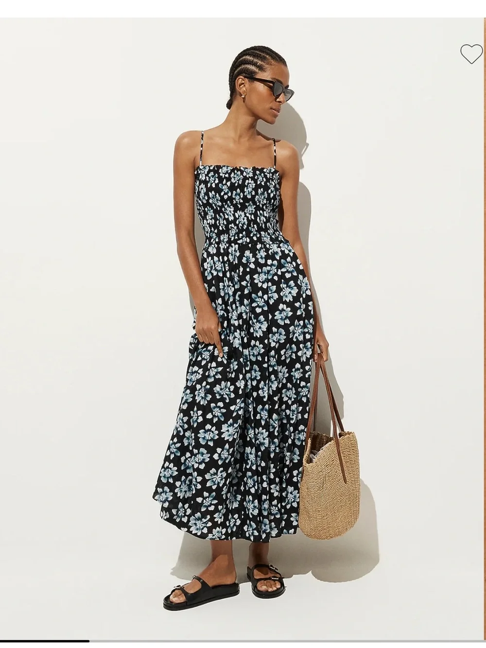 J.Crew Smocked maxi dress in cotton voile floral print - Picture 1 of 7